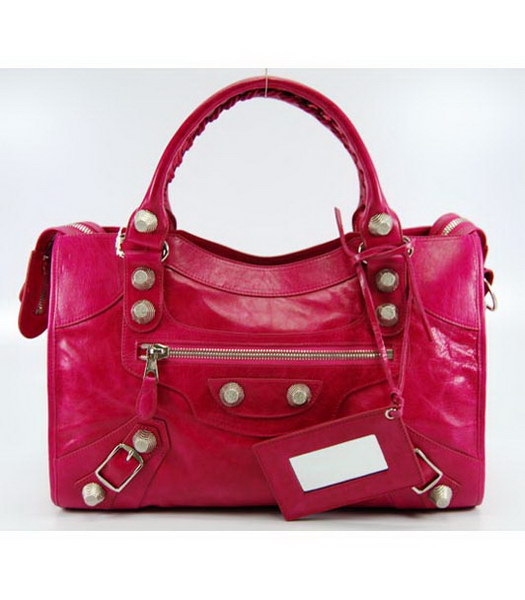 Borsa Balenciaga New City in pelle fucsia